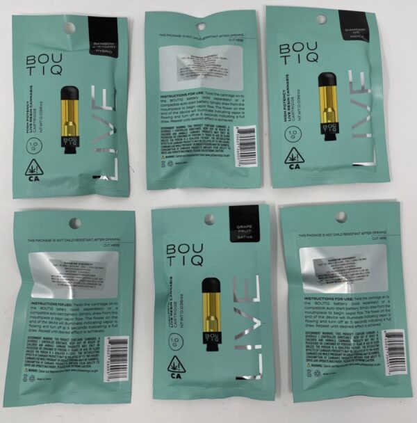 Boutiq Live Resin 2 Cartridges - Image 2